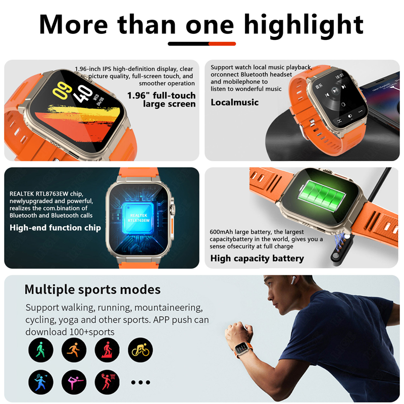 Lige 600mah Hochleistungs-Smar – Smartwatch Latest Watches For Men Bewertung und Preis