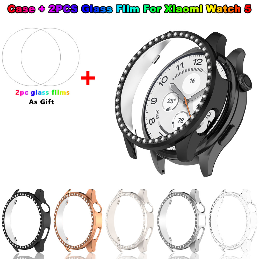 Bling PC-Hülle + Glasfolie für – Watch Smartwatch Android Bewertung und Preis