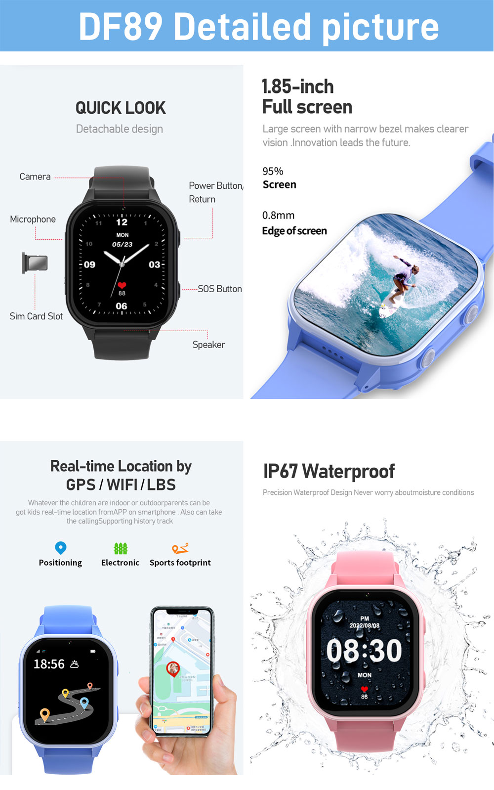 2G 4G Kinder Smart Watch Telef – Smartwatch Watches For Kid Boy Waterproof Bewertung und Preis